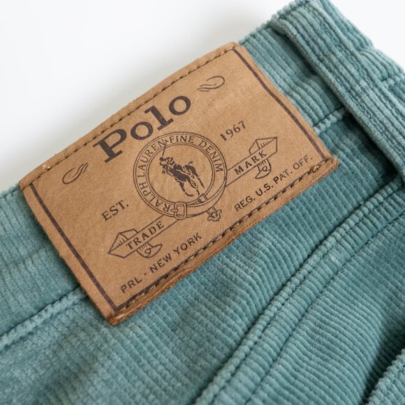 Polo Ralph Lauren Pants Corduroy Varick 32x34 Slim Straight Mint Green - Picture 11 of 14